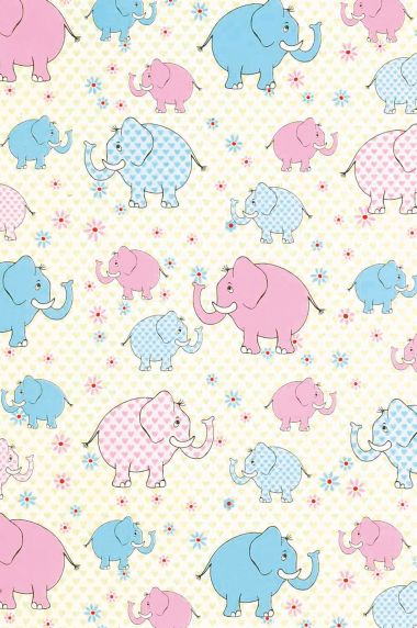  - Geschenkartikel Allgemein - Geschenkrollen - wfa Geschenkpapier Elefant, rosa/blau