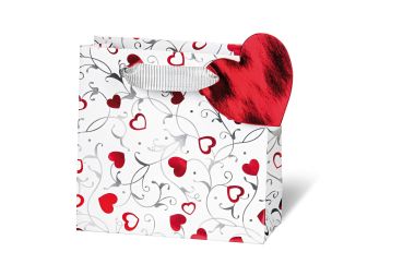  - Geschenkartikel Allgemein - Geschenktasche Klein - Geschenktasche Silver Hearts