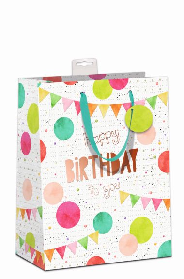  - Geschenkartikel Allgemein - Geschenktasche Gross - Geschenktasche "Happy Birthday"