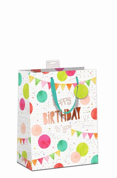  - Geschenkartikel Allgemein - Geschenktasche Mittel - Geschenktasche "Happy Birthday"