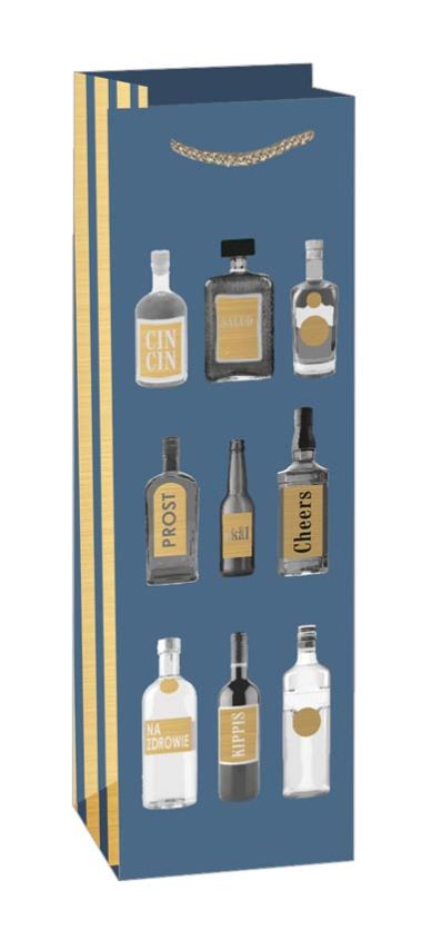  - Geschenkartikel Allgemein - Flaschentaschen - Flaschentasche "Cheers"