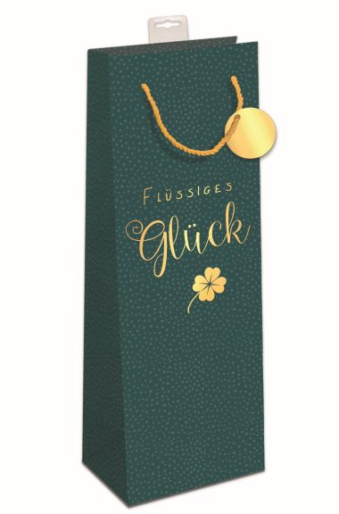  - Geschenkartikel Allgemein - Flaschentaschen - Flaschentasche "Flüssiges Glück"