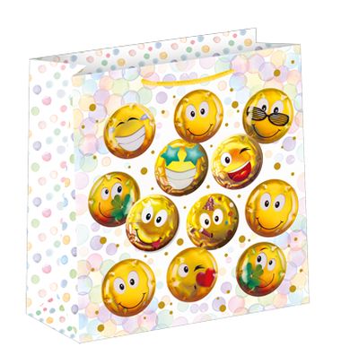 - Geschenkartikel Allgemein - Geschenktasche Mittel - Geschenktasche "Smiley"