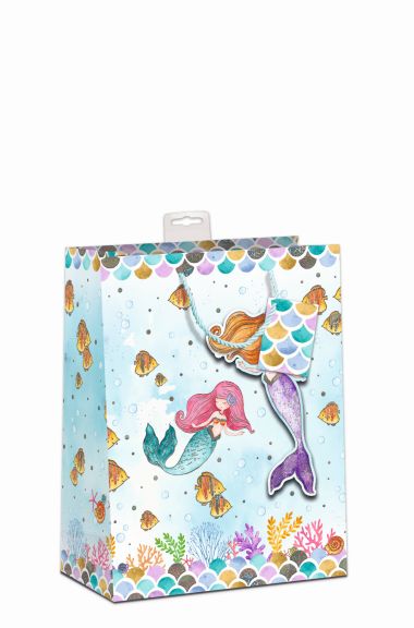  - Geschenkartikel Allgemein - Geschenktasche Mittel - Geschenktasche Meer mit 3D Stanzfigur