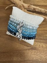 Kissen Armbänder 6mm mit Charm silber
