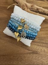 Kissen Armbänder 6mm mit Charm gold