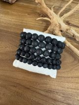 Kissen Armbänder Solidtöne Schwarz/Grau