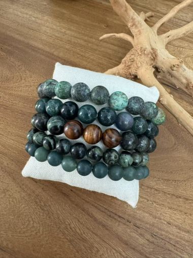  - Andreani Schmuck - Armbänder - Kissen Armbänder Solidtöne Grün/Braun