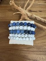 Kissen Armbänder Weiss/Blau Kombination