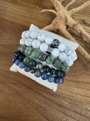  - Andreani Schmuck - Armbänder - Kissen Armbänder Metall Weiss-Blautöne