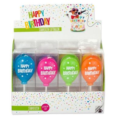  - Geschenkartikel Allgemein - Party Artikel - wfa Birthday Fun Stabkerze Luftballon