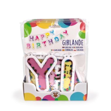  - Geschenkartikel Allgemein - Party Artikel - wfa Birthday Fun Konfetti Girlande