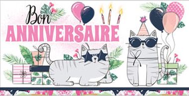  - Französische Kollektion - Collection ge / Hanna / Velvet - KK Din lang quer Geburtstag