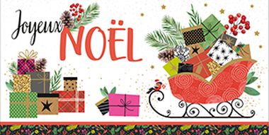  - Weihnachtskollektion - WH DIN Lang Les cartes les Feries de Nol Französisch - KK WH DIN lang Feries de Nol