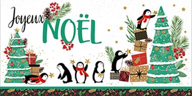  - Weihnachtskollektion - WH DIN Lang Les cartes les Feries de Nol Französisch - KK WH DIN lang Feries de Nol