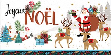  - Weihnachtskollektion - WH DIN Lang Les cartes les Feries de Nol Französisch - KK WH DIN lang Feries de Nol