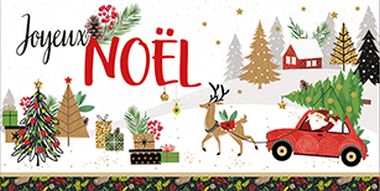  - Weihnachtskollektion - WH DIN Lang Les cartes les Feries de Nol Französisch - KK WH DIN lang Feries de Nol