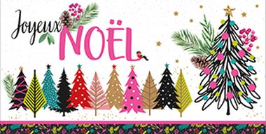  - Weihnachtskollektion - WH DIN Lang Les cartes les Feries de Nol Französisch - KK WH DIN lang Feries de Nol