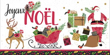  - Weihnachtskollektion - WH DIN Lang Les cartes les Feries de Nol Französisch - KK WH DIN lang Feries de Nol