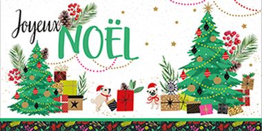  - Weihnachtskollektion - WH DIN Lang Les cartes les Feries de Nol Französisch - KK WH DIN lang Feries de Nol