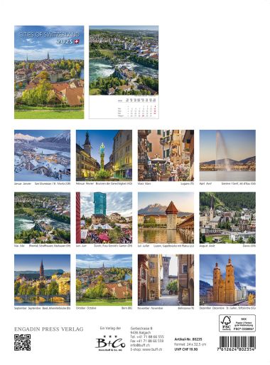  - Kalender - Schweizkalender - Cities of Switzerland