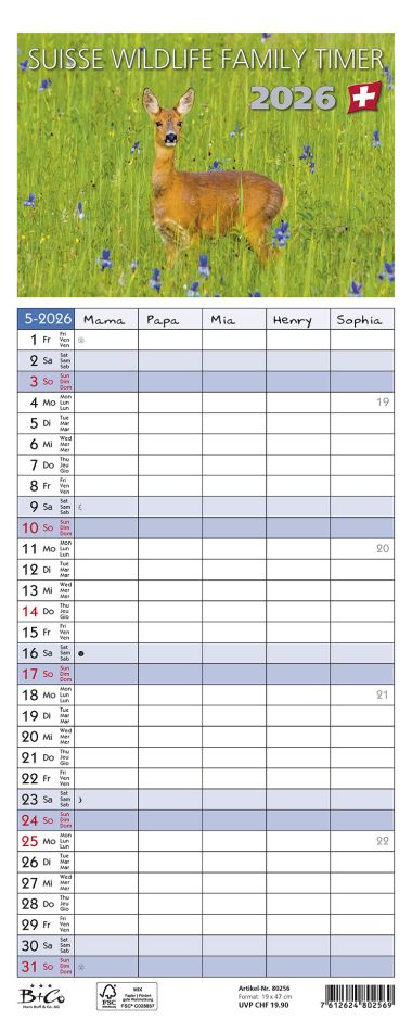 Suisse Wildlife Family Timer