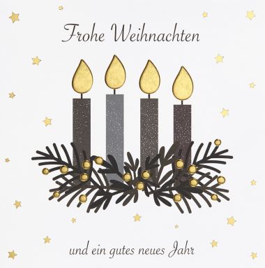  - Weihnachtskollektion - Quadratische Weihnachtskarten - wfa Doppeltext WH