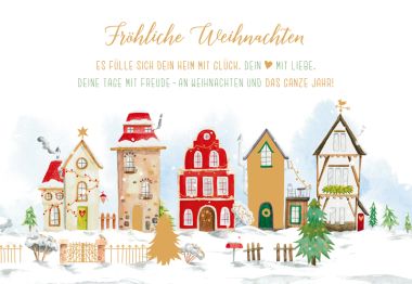  - Weihnachtskollektion - Green Karma X-Mas Klappkarten - wfa KK Weihnachten quer