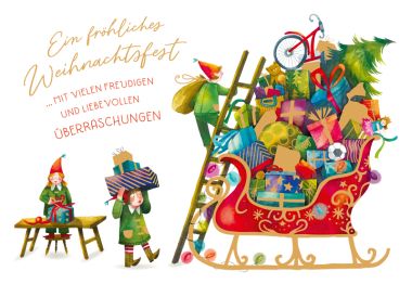  - Weihnachtskollektion - Green Karma X-Mas Klappkarten - wfa KK Weihnachten quer