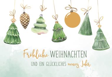  - Weihnachtskollektion - Green Karma X-Mas Klappkarten - wfa KK Weihnachten quer