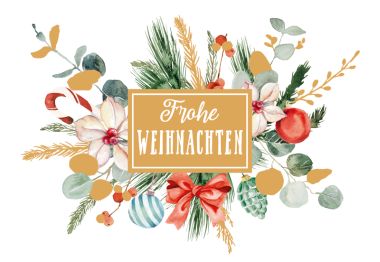  - Weihnachtskollektion - Green Karma X-Mas Klappkarten - wfa KK Weihnachten quer