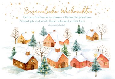  - Weihnachtskollektion - Green Karma X-Mas Klappkarten - wfa KK Weihnachten quer