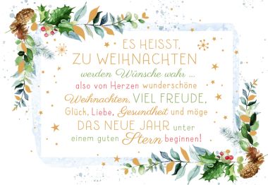  - Weihnachtskollektion - Green Karma X-Mas Klappkarten - wfa KK Weihnachten quer