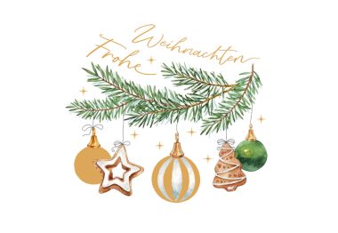  - Weihnachtskollektion - Green Karma X-Mas Klappkarten - wfa KK Weihnachten quer