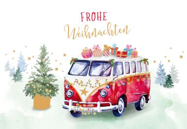  - Weihnachtskollektion - Green Karma X-Mas Klappkarten - wfa KK Weihnachten quer
