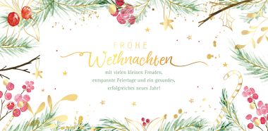  - Weihnachtskollektion - Green Moments Xmas - KK Doppeltext quer DIN lang