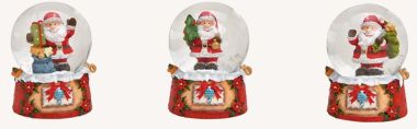  - Weihnachtskollektion - Merchandise WH - Schneekugel Weihnachtsmann aus Poly,Glas