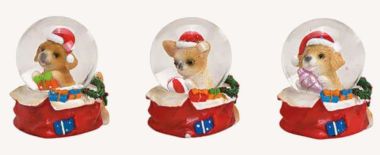  - Weihnachtskollektion - Merchandise WH - wfa Display Schneekugeln Hund