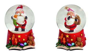  - Weihnachtskollektion - Merchandise WH - Schneekugel Weihnachtsmann Poly, Glas