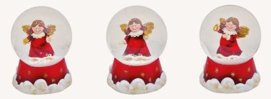  - Weihnachtskollektion - Merchandise WH - Schneekugel Engel aus Poly, Glas