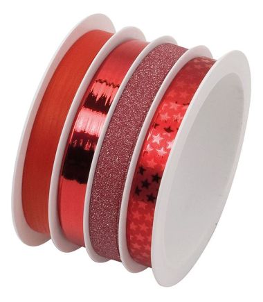  - Weihnachtskollektion - Geschenkbänder WH - Polyribbon Band rot
