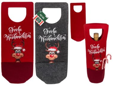  - Weihnachtskollektion - Merchandise WH - Flaschentasche Rudolph aus Filz