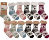 Kinder-Hüttensocken gefüttert - Rentier