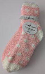 Kuschelsocken Rosa "Punkte"