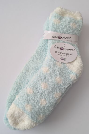  - Weihnachtskollektion - Merchandise WH - Kuschelsocken Hellblau "Punkte"