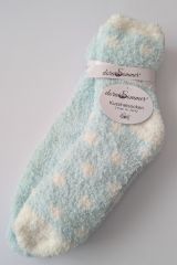 Kuschelsocken Hellblau "Punkte"