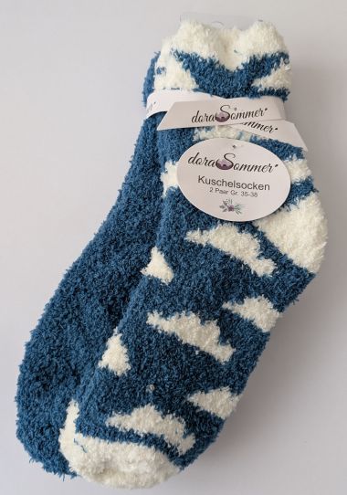  - Weihnachtskollektion - Merchandise WH - Kuschelsocken Blau "Wolken"