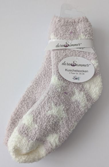  - Weihnachtskollektion - Merchandise WH - Kuschelsocken Lila "Sterne"