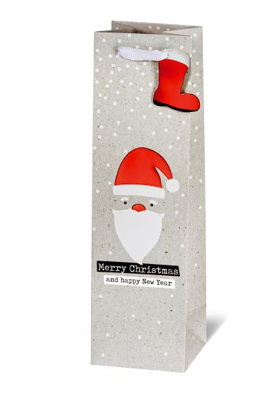  - Weihnachtskollektion - Flaschentaschen - Geschenktasche Cool Santa