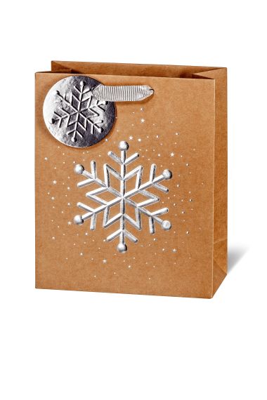  - Weihnachtskollektion - Geschenktaschen mittel - Geschenktasche Let it snow